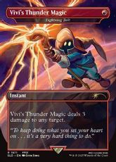 【Foil】(1871)■ボーダーレス■《ビビの魔法「サンダー」/Vivi's Thunder Magic》/《稲妻/Lightning Bolt》[SLD] 赤
