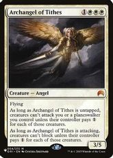 【Foil】《徴税の大天使/Archangel of Tithes》(SLD構築済み)[PWシンボル付き再版] 白R