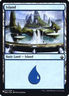 【Foil】(BBD-251)《島/Island》(SLD構築済み)[PWシンボル付き再版] 土地
