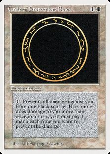 《黒の防御円/Circle of Protection: Black》[Summer Magic] 白C