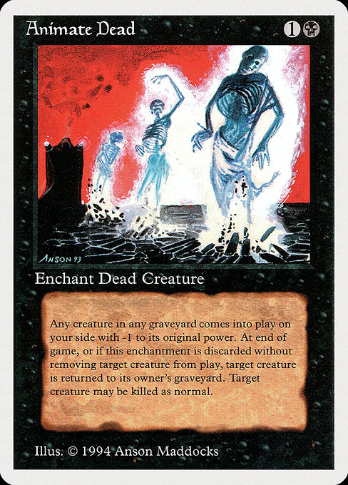 黒枠 《動く死体/Animate Dead》[4EDBB] 黒U | 日本最大級 MTG