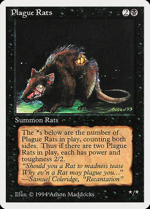《疫病ネズミ/Plague Rats》[Summer Magic] 黒C