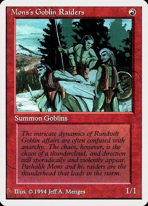 《モンスのゴブリン略奪隊/Mons's Goblin Raiders》[Summer Magic] 赤C