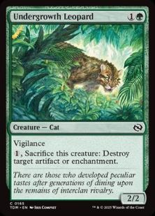 【Foil】(165)《下生えの豹/Undergrowth Leopard》[TDM] 緑C