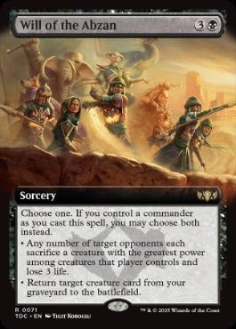 (071)■拡張アート■《アブザンの意志/Will of the Abzan》[TDC] 黒R