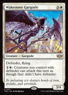 (137)《覚醒石のガーゴイル/Wakestone Gargoyle》[TDC] 白R