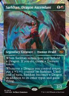【ハロー・Foil】(413)■ショーケース■《龍へと昇る者、サルカン/Sarkhan, Dragon Ascendant》 [TDM-BF] 赤R