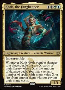 【Foil】(202)《牙の番人、コーティス/Kotis, the Fangkeeper》[TDM] 金R