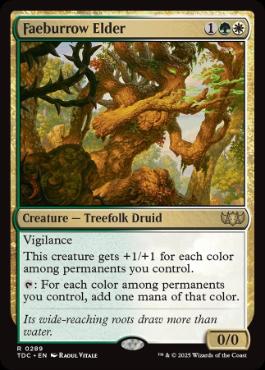 (289)《フェイ庄の古老/Faeburrow Elder》[TDC] 金R