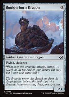 (239)《丸岩生まれの龍/Boulderborn Dragon》[TDM] 茶C