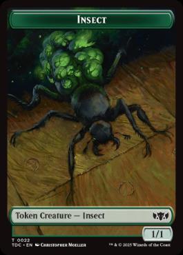 (022/010)《昆虫+ゾンビ・ドルイドトークン/Insect+Zombie Druid Token》[TDC] 緑/黒