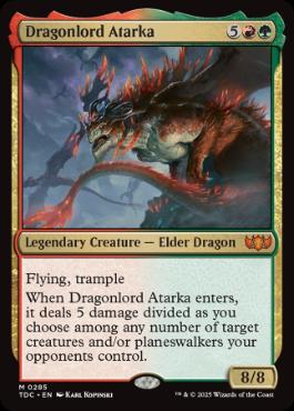 (285)《龍王アタルカ/Dragonlord Atarka》[TDC] 金R