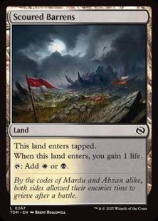 (267)《磨かれたやせ地/Scoured Barrens》[TDM] 土地C