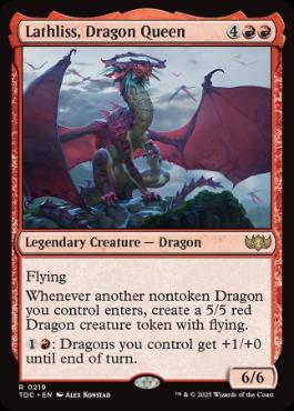 (219)《ドラゴンの女王、ラスリス/Lathliss, Dragon Queen》[TDC] 赤R