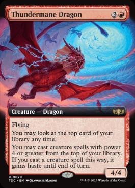 (078)■拡張アート■《雷たてがみの龍/Thundermane Dragon》[TDC] 赤R