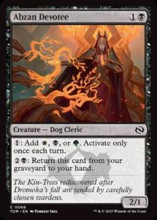 (068)《アブザンの信奉者/Abzan Devotee》[TDM] 黒C