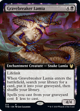 【Foil】(314)■拡張アート■《墓破りのラミア/Gravebreaker Lamia》[THB-BF] 黒R