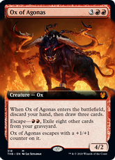 【Foil】(318)■拡張アート■《アゴナスの雄牛/Ox of Agonas》[THB-BF] 赤R