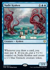 【Foil】■プレリリース■《水底のクラーケン/Nadir Kraken》[THB-PRE] 青R