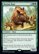 【Foil】■プレリリース■《ネシアンの猪/Nessian Boar》[THB-PRE] 緑R