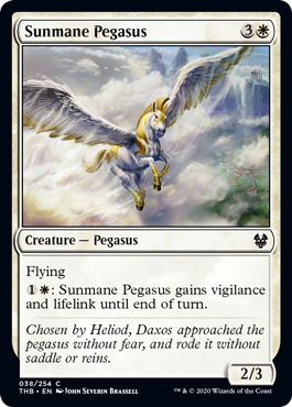 (038)《陽光たてがみのペガサス/Sunmane Pegasus》[THB] 白C