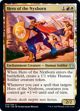 【Foil】(219)《ニクス生まれの英雄/Hero of the Nyxborn》[THB] 金U