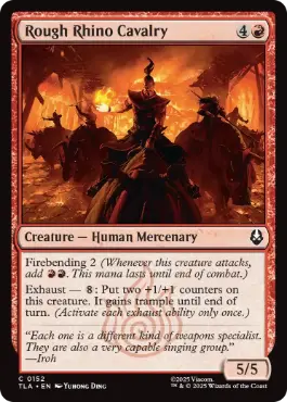 (152)《荒サイ騎兵隊/Rough Rhino Cavalry》[TLA] 赤C