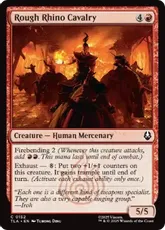 【Foil】(152)《荒サイ騎兵隊/Rough Rhino Cavalry》[TLA] 赤C
