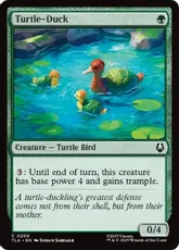 【Foil】(200)《カメアヒル/Turtle-Duck》[TLA] 緑C