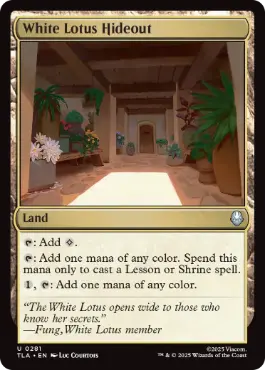 (281)《白蓮会の隠れ家/White Lotus Hideout》[TLA] 土地U