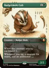 【Foil】(326)■ボーダーレス■《アナグマモグラの仔/Badgermole Cub》[TLA-BF] 緑R