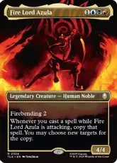 【Foil】(334)■ボーダーレス■《火の王アズーラ/Fire Lord Azula》[TLA-BF] 金R