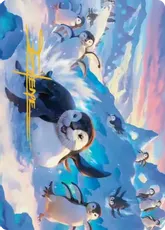 【箔押し】(004)【アート・カード】カワウソペンギン[TLA]