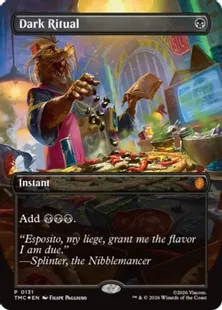MTG ミュータントタートルズ 暗黒の儀式　英語版ボーダーレスfoil Foil】(131)□ボーダーレス□《暗黒の儀式/Dark Ritual》[TMC] 黒R