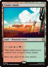 【サージ・Foil】(061)《燃えがらの林間地/Cinder Glade》[TMC] 土地R