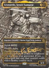 【Foil】(301)■ボーダーレス■《下水道侍、レオナルド/Leonardo, Sewer Samurai》(ヘッドライナー)[TMT-BF] 白R