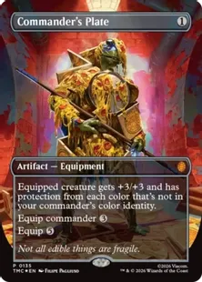 Foil】(135)□ボーダーレス□《統率者の板金鎧/Commander's Plate