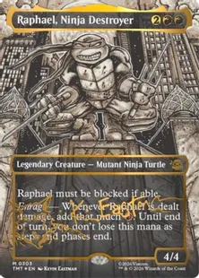MTG 破壊のニンジャ、ラファエロ ヘッドライナー 英語 Raphael Foil】(303)□ボーダーレス□《破壊のニンジャ、ラファエロ/Raphael