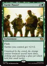 【Foil】(135)《タートル・パワー！/Turtle Power!》[TMT] 緑R