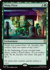 【サージ・Foil】(032)《ニンジャ・ピザ/Ninja Pizza》[TMC] 緑R