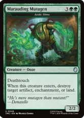 【サージ・Foil】(048)《襲い来るミュータンジェン/Marauding Muragen》//《酸のスライム/Acidic Slime》[TMC] 緑U