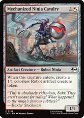 【Foil】(156)《ニンジャのメカ騎兵/Mechanized Ninja Cavalry》[TMT] 金C