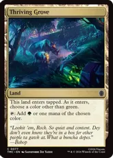 【サージ・Foil】(077)《興隆する木立/Thriving Grove》[TMC] 土地C