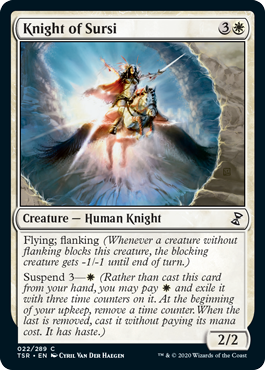 【Foil】(022)《サーシの騎士/Knight of Sursi》[TSR] 白C