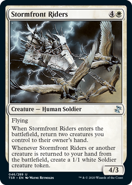 【Foil】(046)《嵐前線の乗り手/Stormfront Riders》[TSR] 白U
