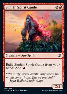 【Foil】(190)《猿人の指導霊/Simian Spirit Guide》[TSR] 赤C