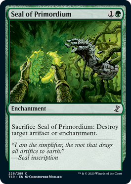 【Foil】(228)《原基の印章/Seal of Primordium》[TSR] 緑C