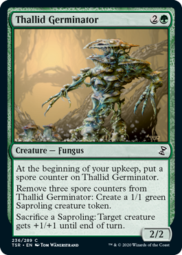 【Foil】(236)《サリッドの発芽者/Thallid Germinator》[TSR] 緑C