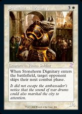 【Foil】(304)■旧枠■《石角の高官/Stonehorn Dignitary》[TSR-BS] 白R