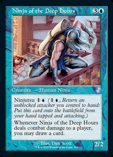 【Foil】(313)■旧枠■《深き刻の忍者/Ninja of the Deep Hours》[TSR-BS] 青R